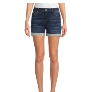 Time And Tru Women's Mid-Rise Short Size 14 Deep Blue